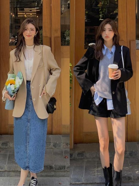 杏彩体育，适合日常穿的“西服”搭配灵感：学会这几种“叠穿技巧”很实用